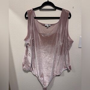 Sonoma Dusty Rose Velvet Bodysuit Tank